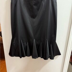 JS Collections Black Pencil Skirt w/Ruffled Bottom‎
